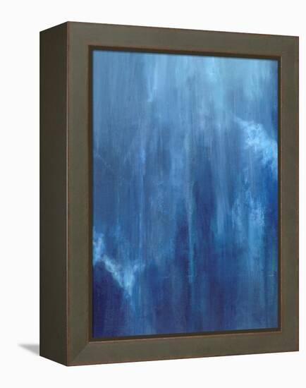 Azul Profundo Triptych II-Suzanne Wilkins-Framed Stretched Canvas