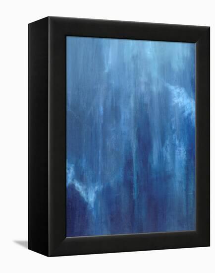 Azul Profundo Triptych II-Suzanne Wilkins-Framed Stretched Canvas