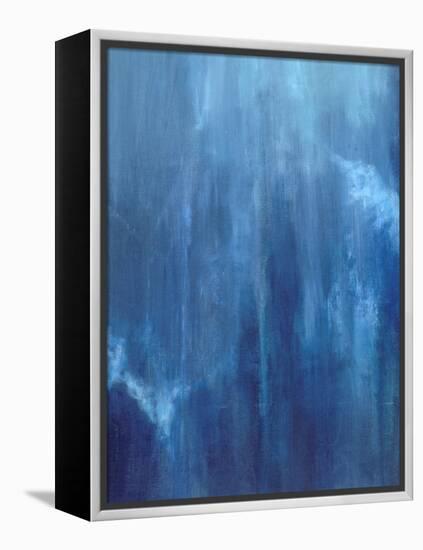 Azul Profundo Triptych II-Suzanne Wilkins-Framed Stretched Canvas