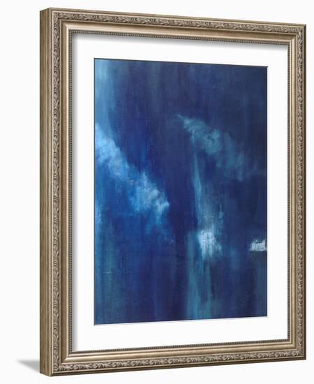 Azul Profundo Triptych III-Suzanne Wilkins-Framed Art Print