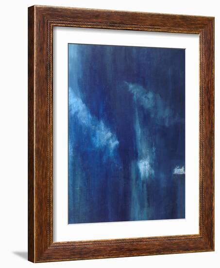 Azul Profundo Triptych III-Suzanne Wilkins-Framed Art Print