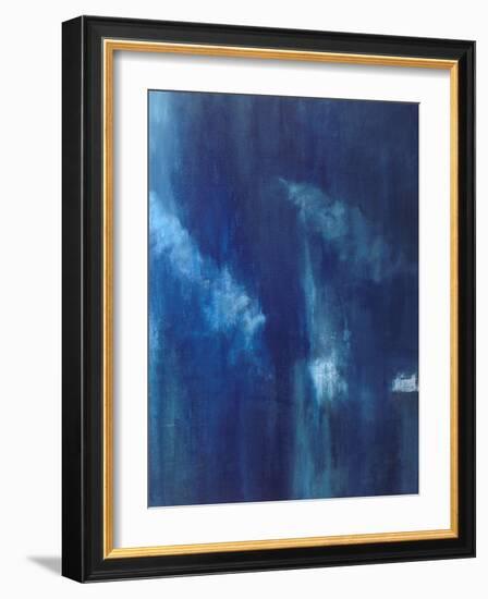 Azul Profundo Triptych III-Suzanne Wilkins-Framed Art Print