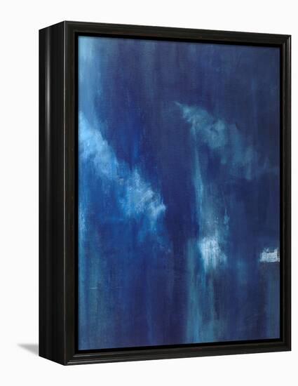 Azul Profundo Triptych III-Suzanne Wilkins-Framed Stretched Canvas