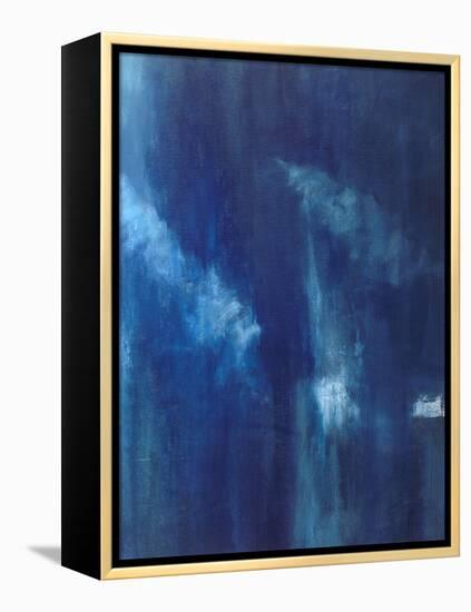 Azul Profundo Triptych III-Suzanne Wilkins-Framed Stretched Canvas