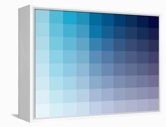 Azul Rectangle Spectrum-Kindred Sol Collective-Framed Stretched Canvas