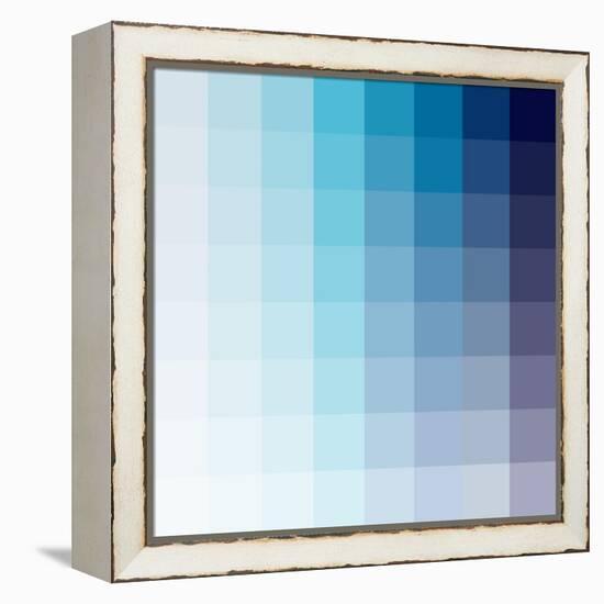 Azul Square Spectrum-Kindred Sol Collective-Framed Stretched Canvas