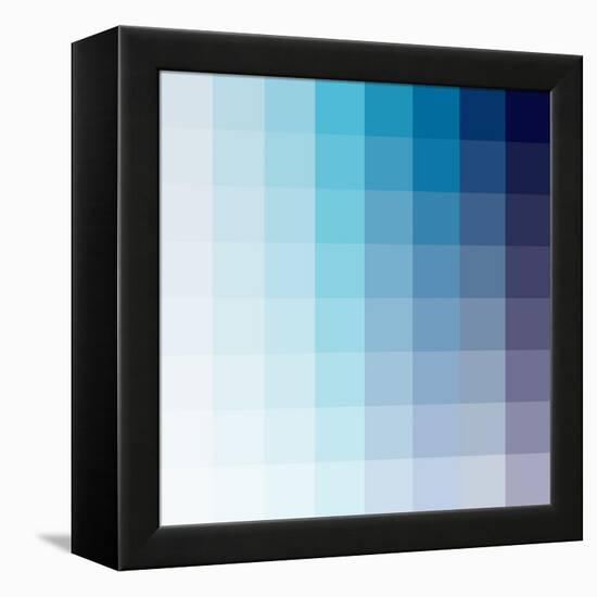 Azul Square Spectrum-Kindred Sol Collective-Framed Stretched Canvas