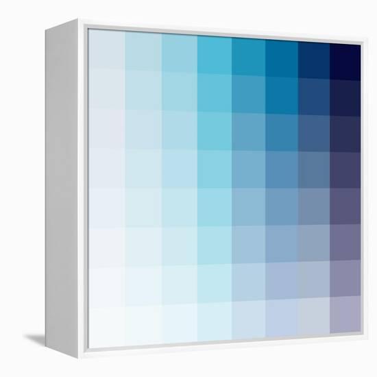 Azul Square Spectrum-Kindred Sol Collective-Framed Stretched Canvas