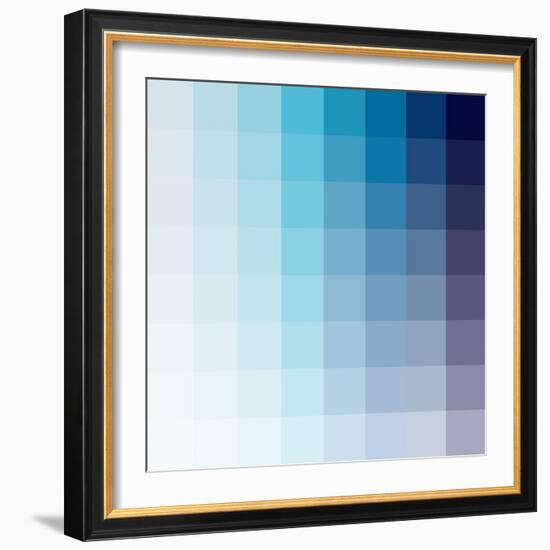 Azul Square Spectrum-Kindred Sol Collective-Framed Art Print