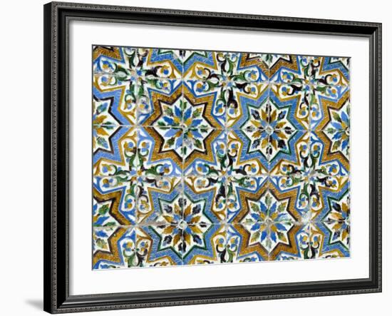 Azulejos Tiles in the Mudejar Style, Casa De Pilatos, Santa Cruz District, Andalusia, Spain-Robert Harding-Framed Photographic Print