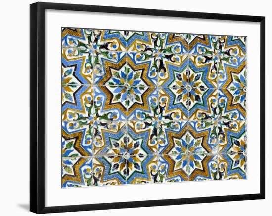 Azulejos Tiles in the Mudejar Style, Casa De Pilatos, Santa Cruz District, Andalusia, Spain-Robert Harding-Framed Photographic Print