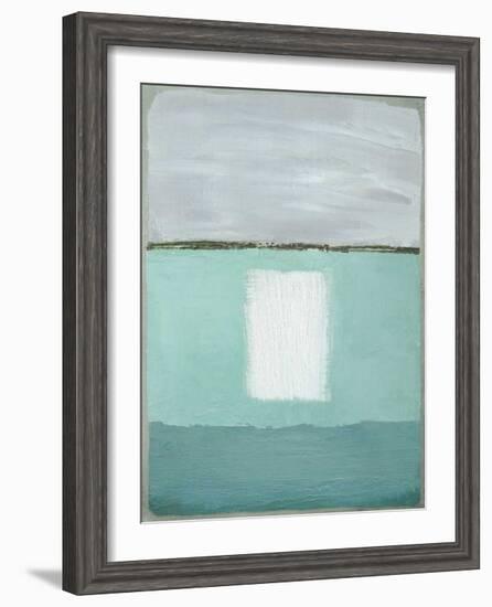 Azure Blue II-Caroline Gold-Framed Giclee Print