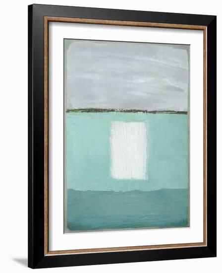 Azure Blue II-Caroline Gold-Framed Giclee Print