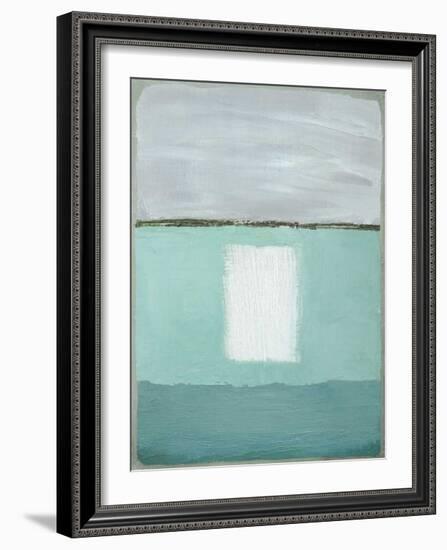 Azure Blue II-Caroline Gold-Framed Giclee Print