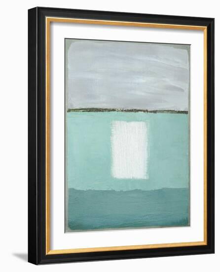 Azure Blue II-Caroline Gold-Framed Giclee Print