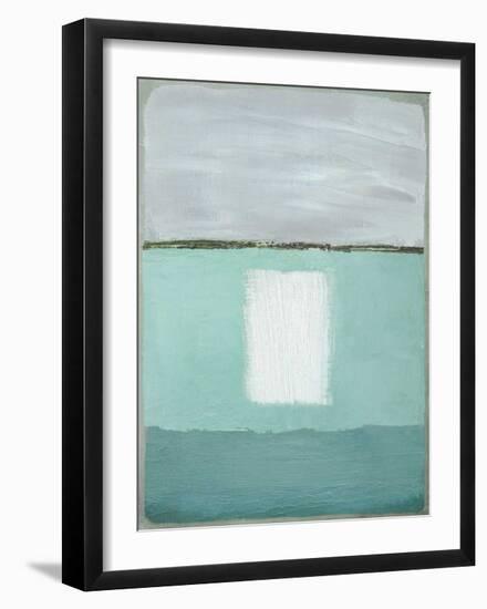 Azure Blue II-Caroline Gold-Framed Giclee Print