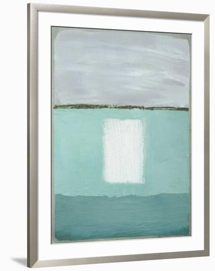 Azure Blue II-Caroline Gold-Framed Giclee Print