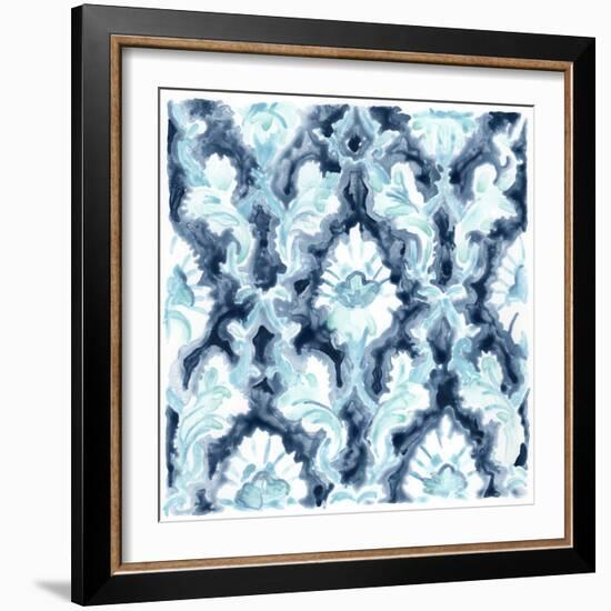 Azure Mosaic Tile IV-June Vess-Framed Art Print