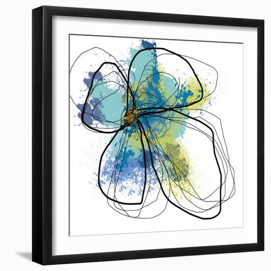 Azure Petals One-Jan Weiss-Framed Art Print