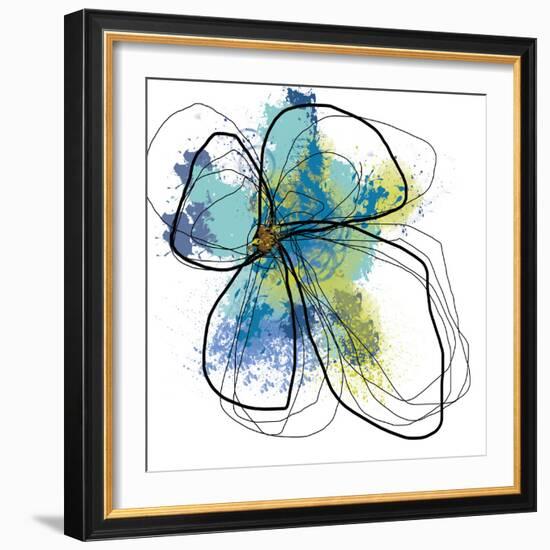 Azure Petals One-Jan Weiss-Framed Art Print