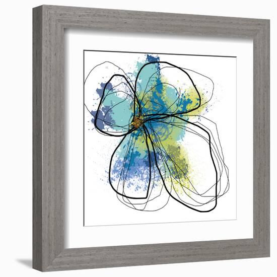 Azure Petals One-Jan Weiss-Framed Art Print