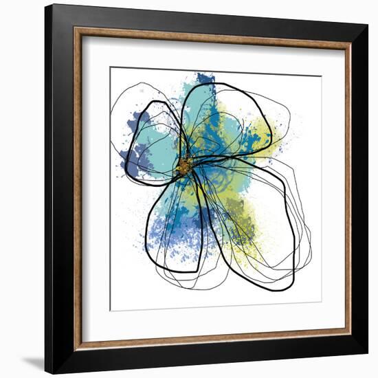 Azure Petals One-Jan Weiss-Framed Art Print