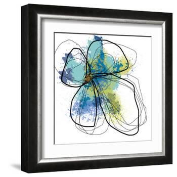 Azure Petals One-Jan Weiss-Framed Art Print