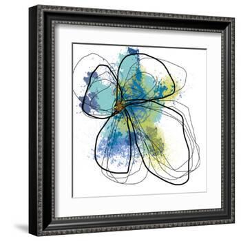Azure Petals One-Jan Weiss-Framed Art Print