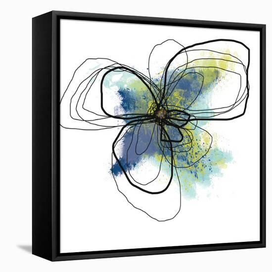 Azure Petals Two-Jan Weiss-Framed Stretched Canvas