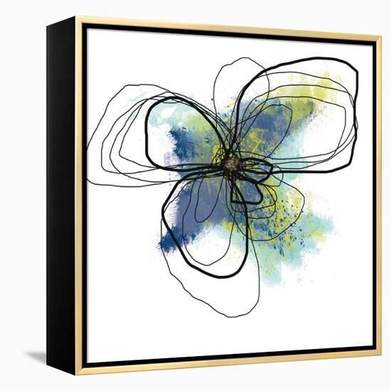 Azure Petals Two-Jan Weiss-Framed Stretched Canvas