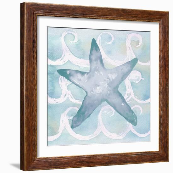 Azure Sea Creatures I-Elizabeth Medley-Framed Art Print