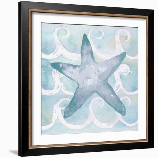 Azure Sea Creatures I-Elizabeth Medley-Framed Art Print