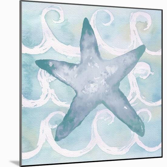 Azure Sea Creatures I-Elizabeth Medley-Mounted Art Print