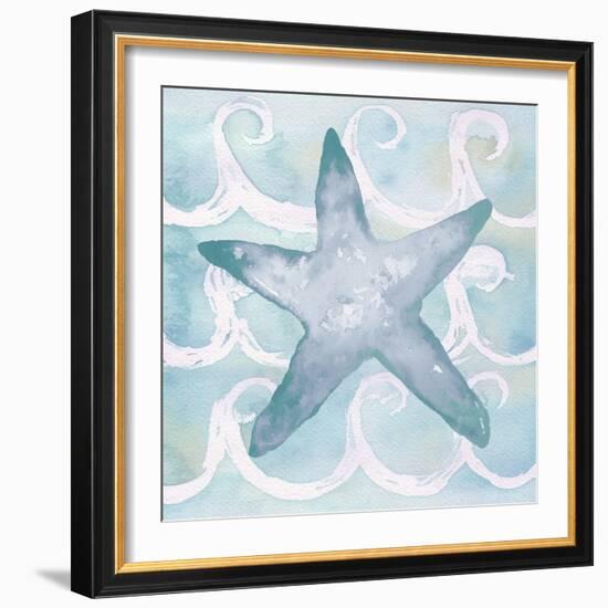 Azure Sea Creatures I-Elizabeth Medley-Framed Art Print