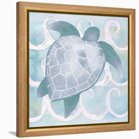 Azure Sea Creatures II-Elizabeth Medley-Framed Stretched Canvas