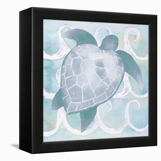 Azure Sea Creatures II-Elizabeth Medley-Framed Stretched Canvas