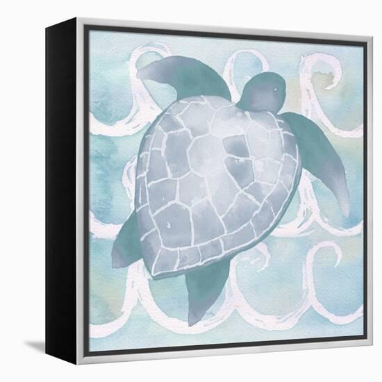 Azure Sea Creatures II-Elizabeth Medley-Framed Stretched Canvas