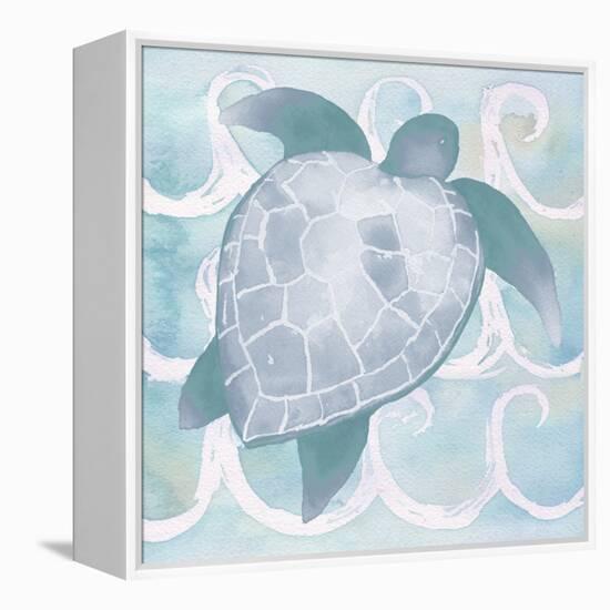 Azure Sea Creatures II-Elizabeth Medley-Framed Stretched Canvas