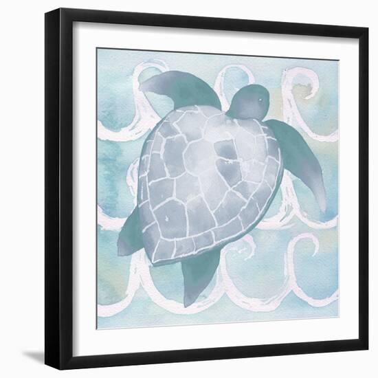 Azure Sea Creatures II-Elizabeth Medley-Framed Art Print