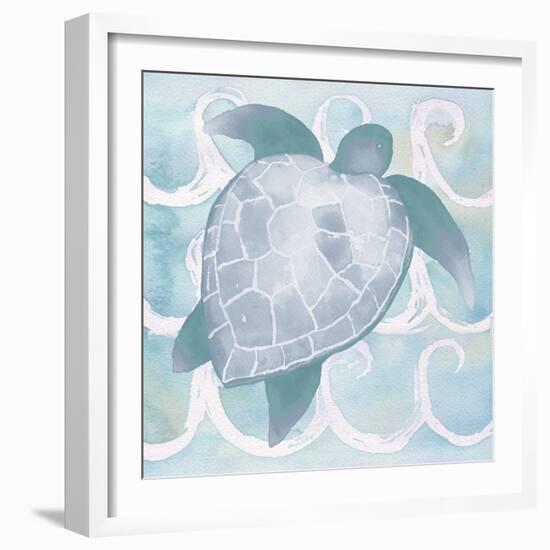 Azure Sea Creatures II-Elizabeth Medley-Framed Art Print