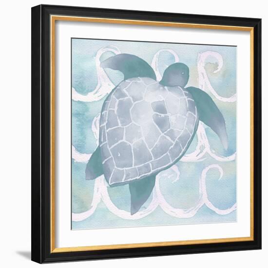 Azure Sea Creatures II-Elizabeth Medley-Framed Art Print