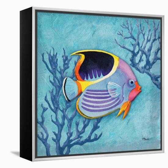 Azure Tropical Fish I-Paul Brent-Framed Stretched Canvas