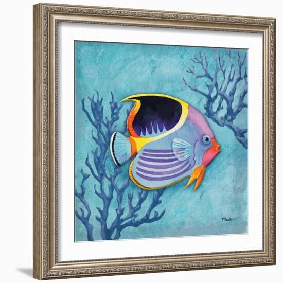 Azure Tropical Fish I-Paul Brent-Framed Art Print