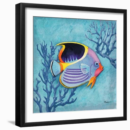 Azure Tropical Fish I-Paul Brent-Framed Art Print