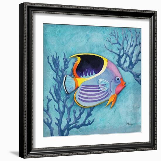 Azure Tropical Fish I-Paul Brent-Framed Art Print