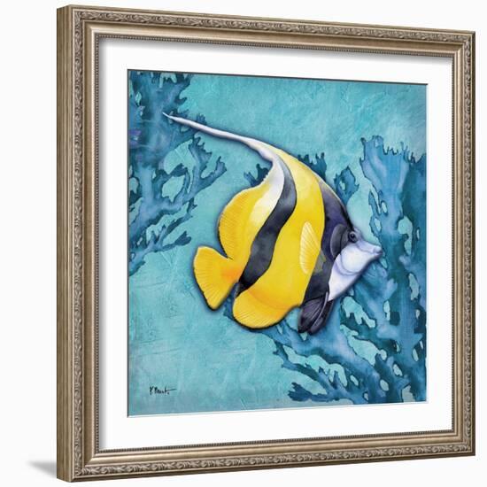 Azure Tropical Fish II-Paul Brent-Framed Premium Giclee Print