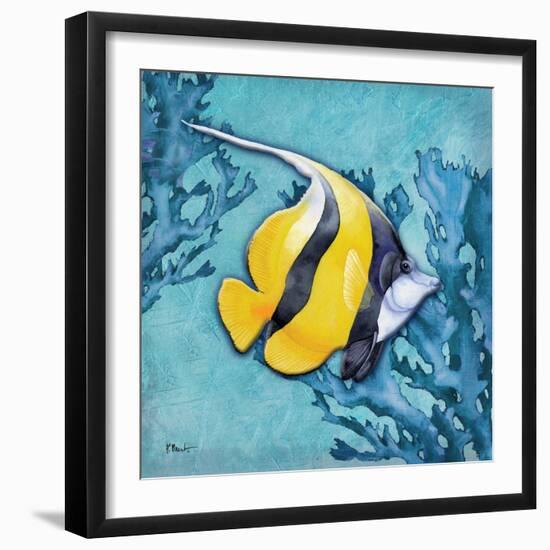 Azure Tropical Fish II-Paul Brent-Framed Premium Giclee Print