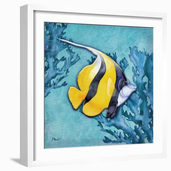 Azure Tropical Fish II-Paul Brent-Framed Premium Giclee Print