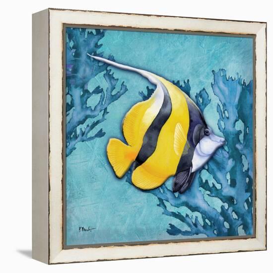 Azure Tropical Fish II-Paul Brent-Framed Stretched Canvas