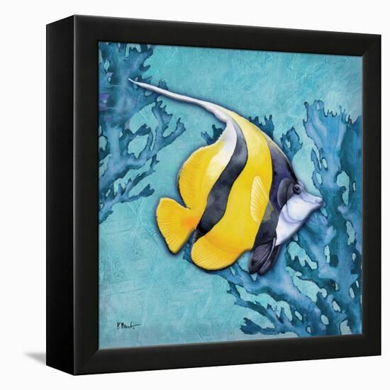 Azure Tropical Fish II-Paul Brent-Framed Stretched Canvas